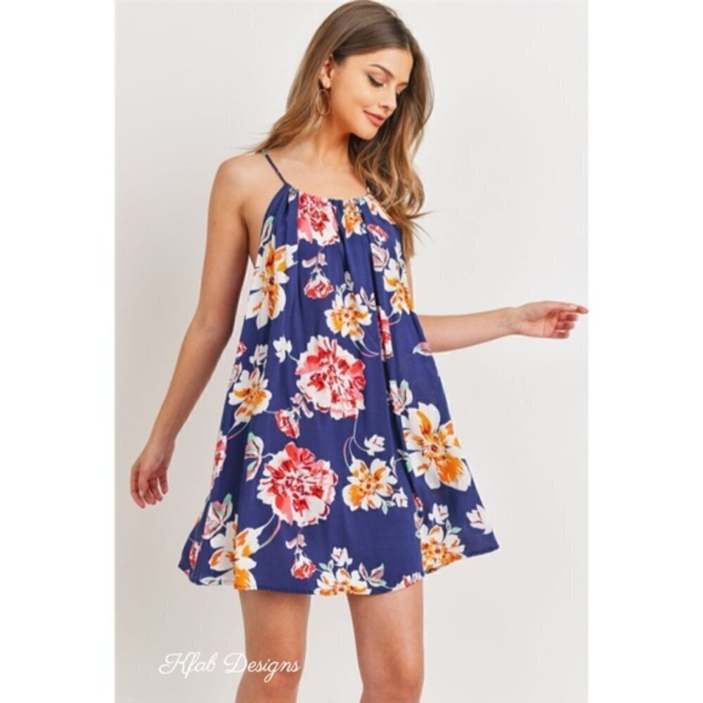 Floral Strappy Shift Dress
